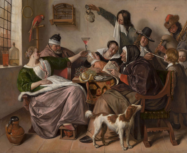 Jan Havicksz Steen - Yaşlılar Nasıl Şarkı Söylerse, Gençler de Öyle Çalar tablo