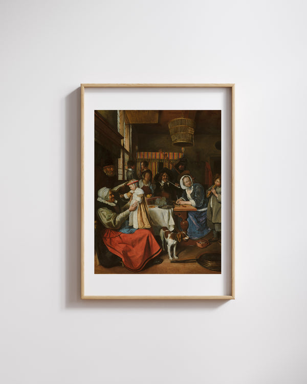 Jan Havicksz. Steen - Büyükler Ne Söylerse Küçükler de Onu Söyler fine art baskı