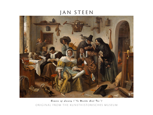 Jan Havicksz. Steen - Lükse Dikkat Et fine art baskı