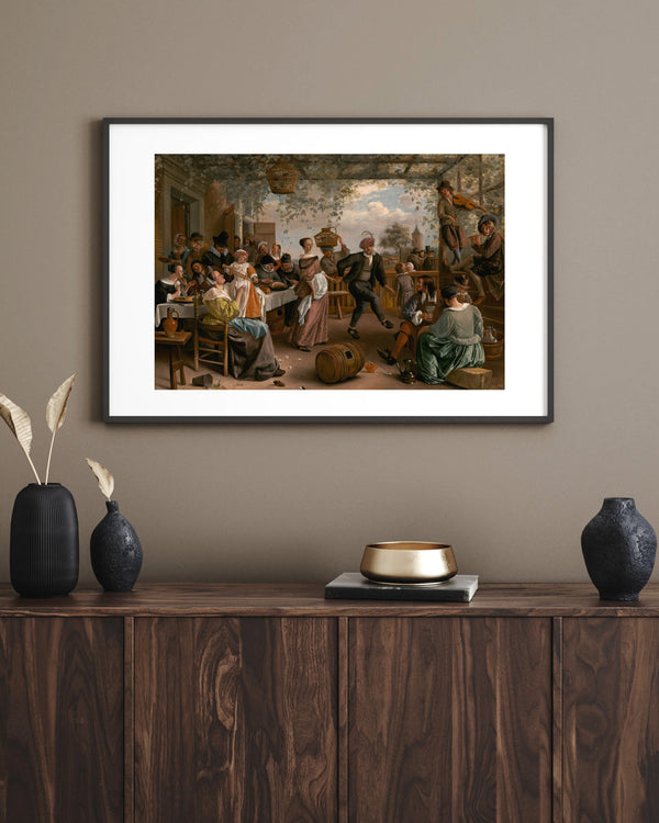 Jan Havicksz. Steen - Dans Eden Çift Çerçeve