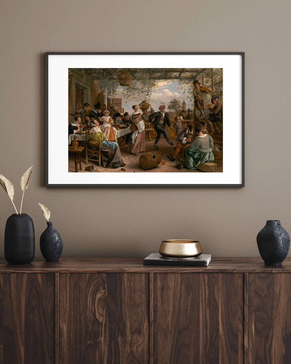 Jan Havicksz. Steen - Dans Eden Çift Çerçeve