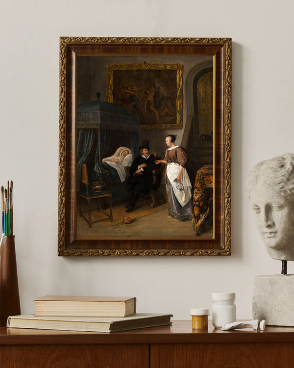 Jan Havicksz. Steen - Doktor Ziyareti çerçeve
