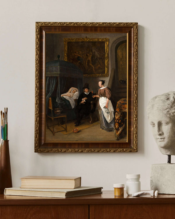 Jan Havicksz. Steen - Doktor Ziyareti çerçeve