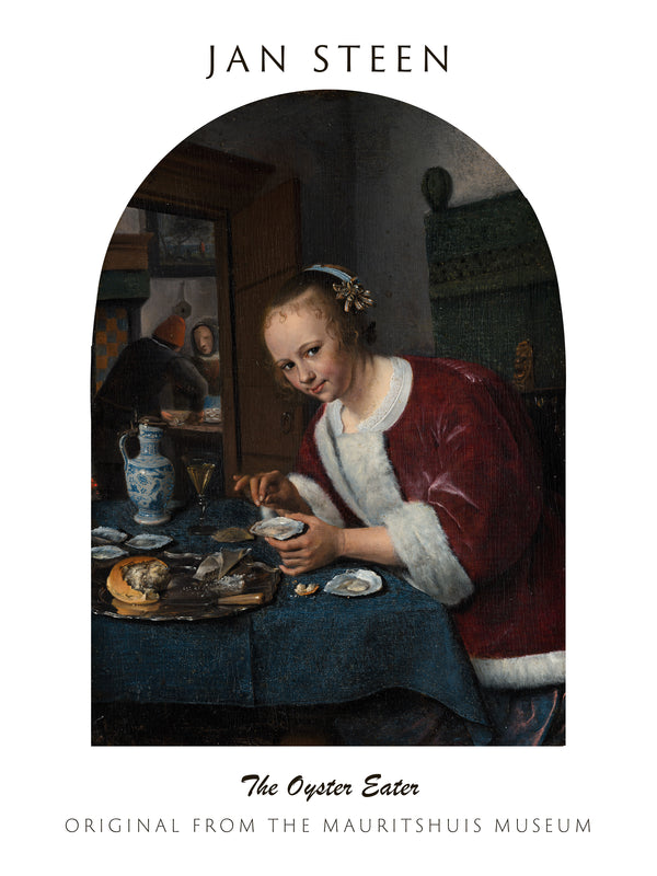 Jan Havicksz. Steen-İstiridye Yiyen Genç Kadın fine art baskı