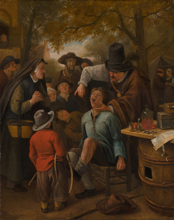Jan Havicksz. Steen-Diş Çeken Adam tablo