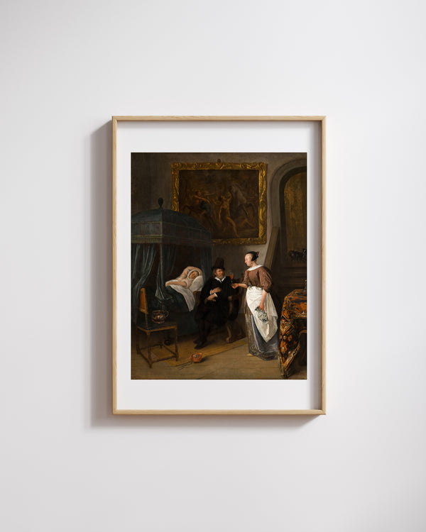 Jan Havicksz. Steen - Doktor Ziyareti fine art baskı