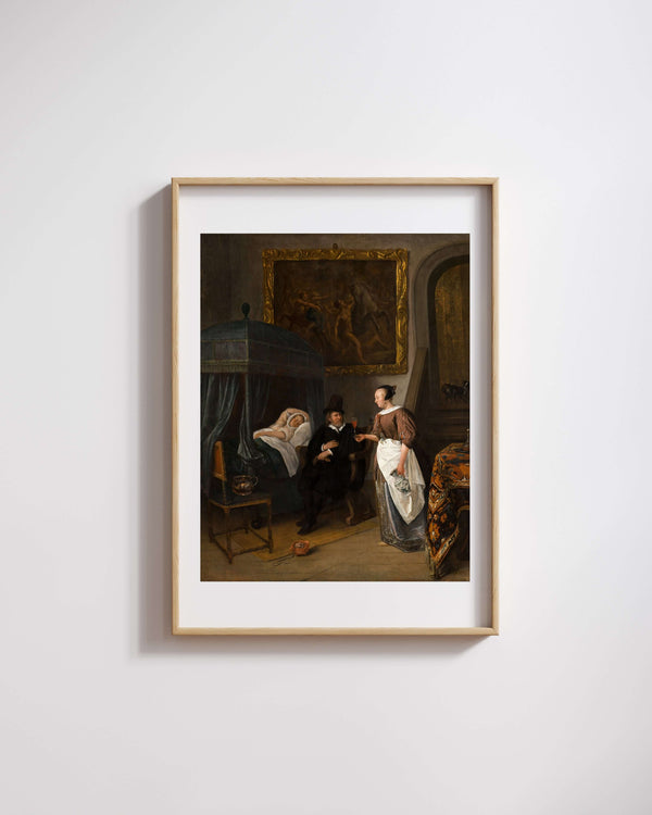Jan Havicksz. Steen - Doktor Ziyareti fine art baskı
