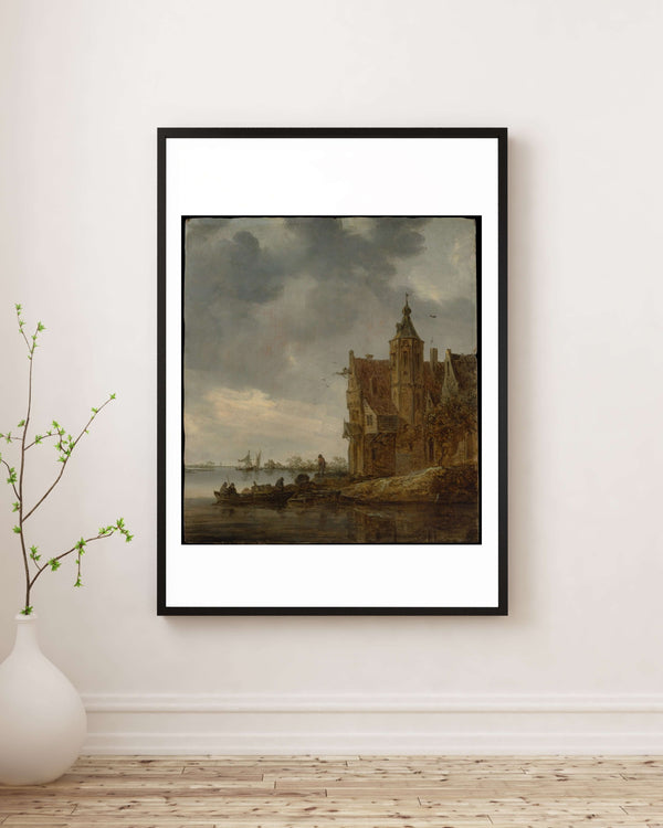 Jan van Goyen - Su Kenarındaki Kır Evi Fine Art Baskı