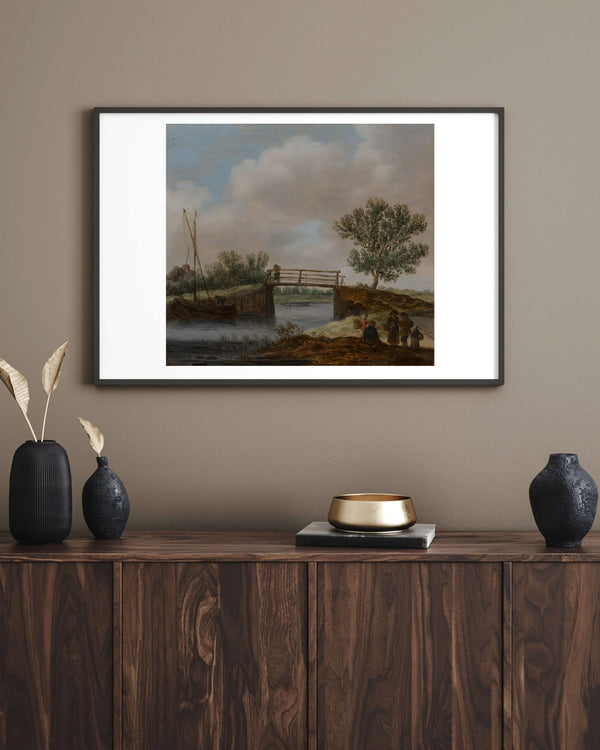 Jan van Goyen - Köprülü Manzara fine art print