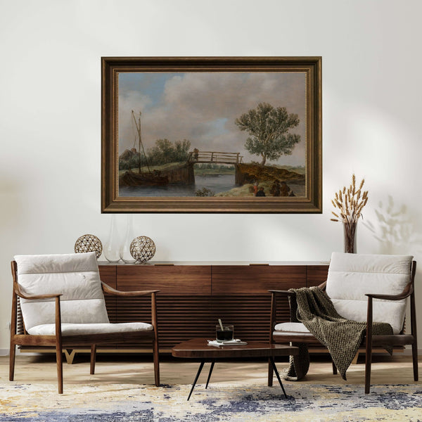 Jan van Goyen - Köprülü Manzara fine art print