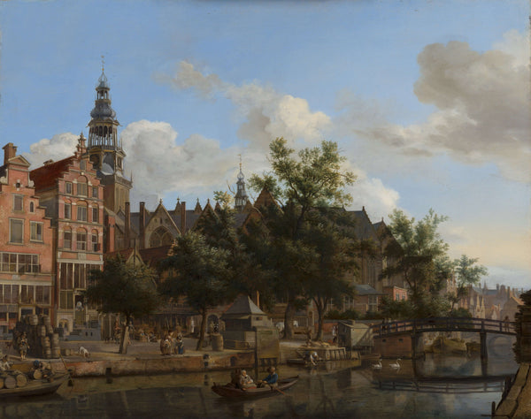 Jan van der Heyden - Amsterdam Manzarası tablo