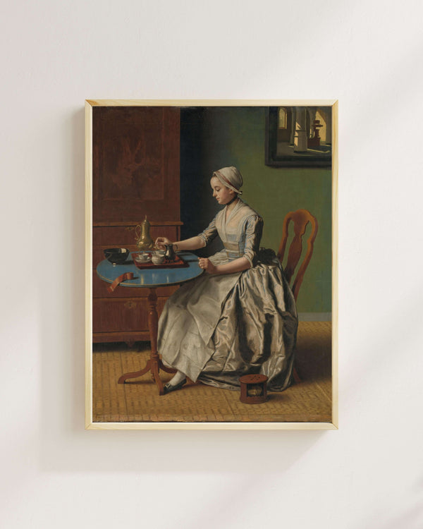 Jean-Étienne Liotard - Kahvaltıdaki Hollandalı Kız Fine Art Baskı