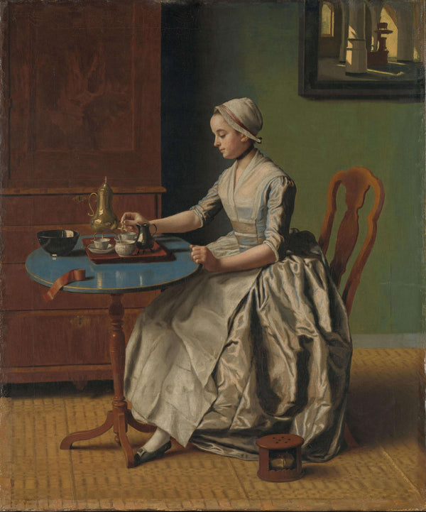 Jean-Étienne Liotard - Kahvaltıdaki Hollandalı Kız Tablo