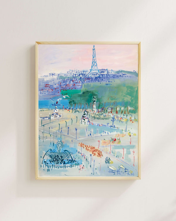 Jean Dufy - Concorde Meydanı'ndan Eyfel Kulesi Fine Art Baskı