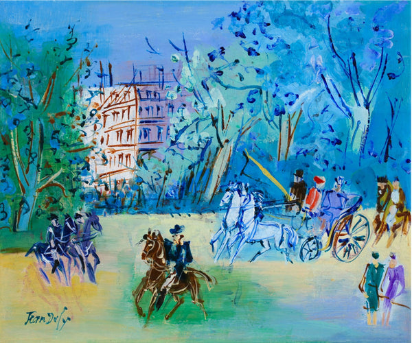 Jean Dufy - Bois de Boulogne'da Gezinti fine art baskı