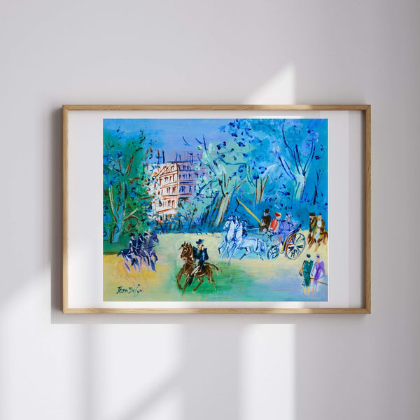 Jean Dufy - Bois de Boulogne'da Gezinti fine art baskı