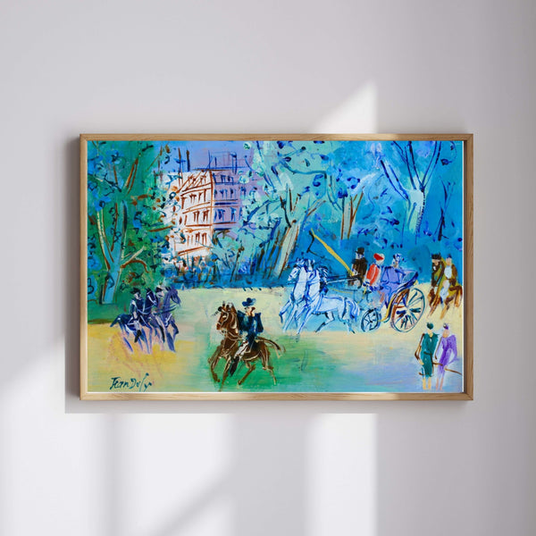 Jean Dufy - Bois de Boulogne'da Gezinti fine art baskı