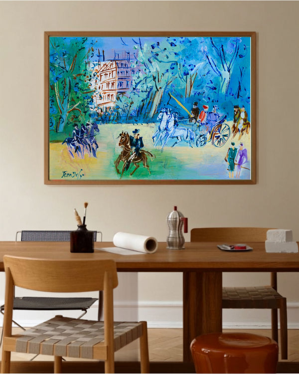 Jean Dufy - Bois de Boulogne'da Gezinti fine art baskı