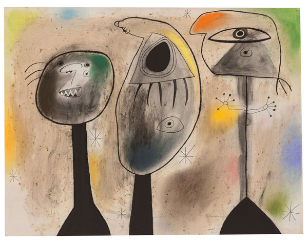 Joan Miró - Gecedeki Figürler Fine Art Baskı