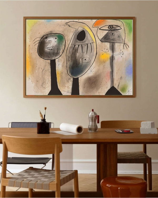 Joan Miró - Gecedeki Figürler Fine Art Baskı