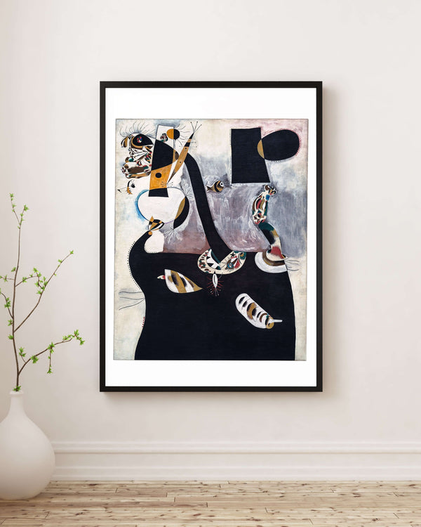 Joan Miró - Oturan Kadın II Çerçeve