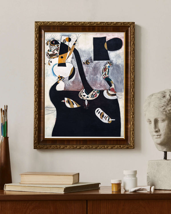 Joan Miró - Oturan Kadın II Fine Art Baskı