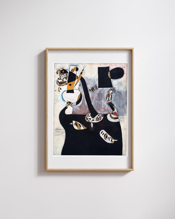 Joan Miró - Oturan Kadın II Fine Art Baskı