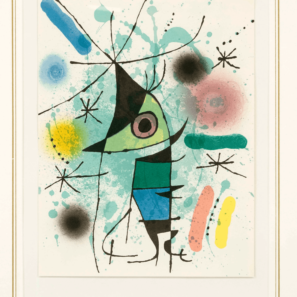 JOAN MIRO、COMPOSITION、海外版超希少レゾネ、新品額装付 Joan Miró - Untitled Composition II Fine Art Print – Gige Gallery
