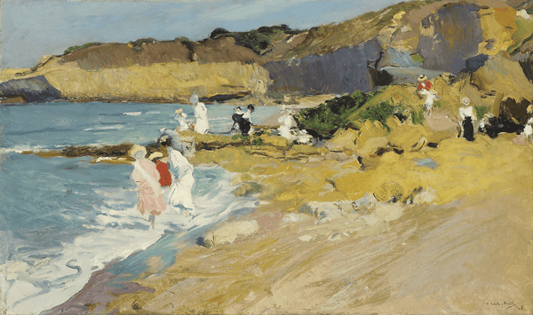 Joaquín Sorolla - Biarritz Deniz Feneri'ndeki Kayalıklar Fine Art Baskı