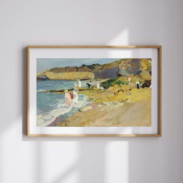 Joaquín Sorolla - Biarritz Deniz Feneri'ndeki Kayalıklar Fine Art Baskı