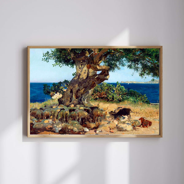 Joaquín Sorolla - Keçiboynuzu Ağacı Fine Art Baskı