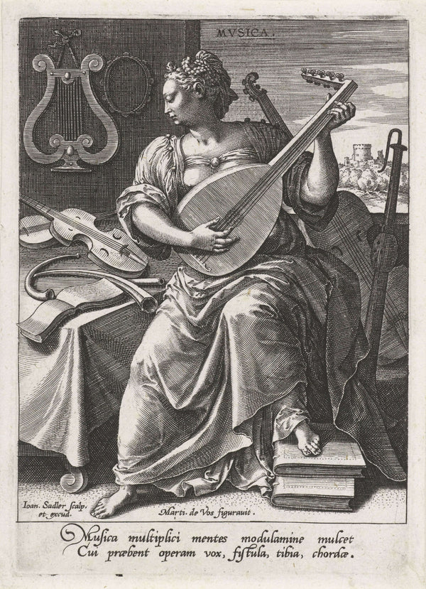 Johann Sadeler - Müzik fine art baskı