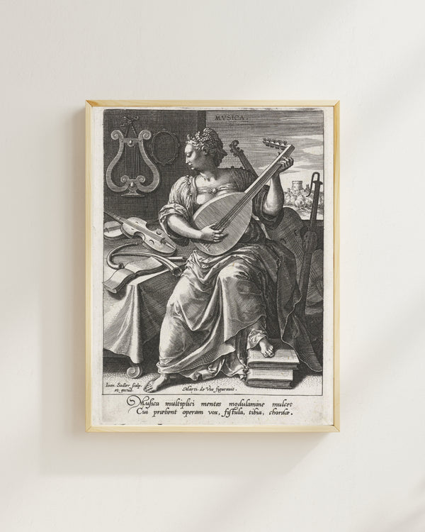 Johann Sadeler - Müzik fine art baskı