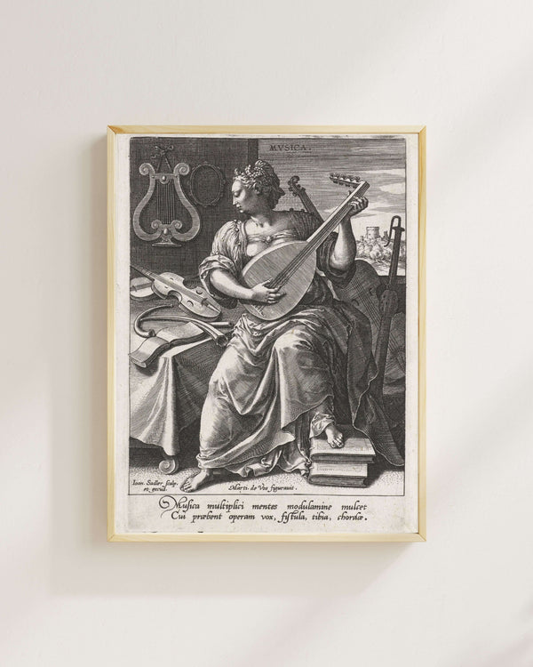 Johann Sadeler - Müzik fine art baskı