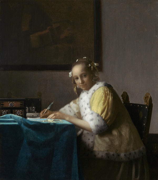 Johannes Vermeer - Mektup Yazarken Bir Leydi Tablo