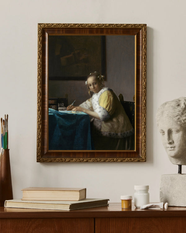 Johannes Vermeer - Mektup Yazarken Bir Leydi Çerçeve