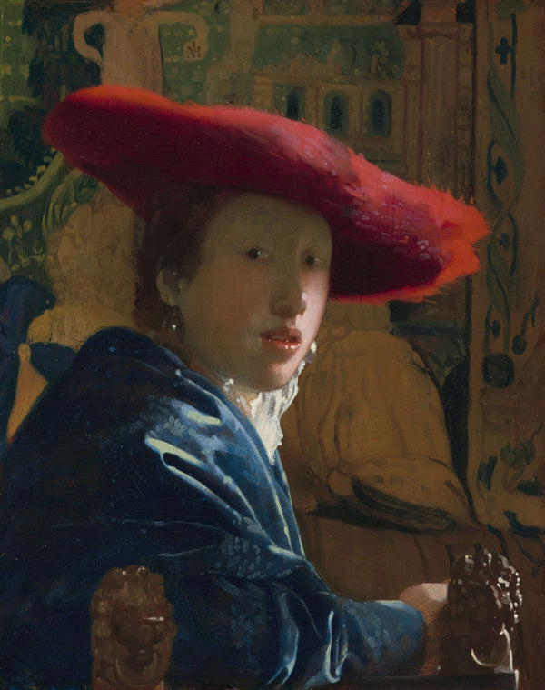 Johannes Vermeer - Kırmızı Şapkalı Kız Tablo