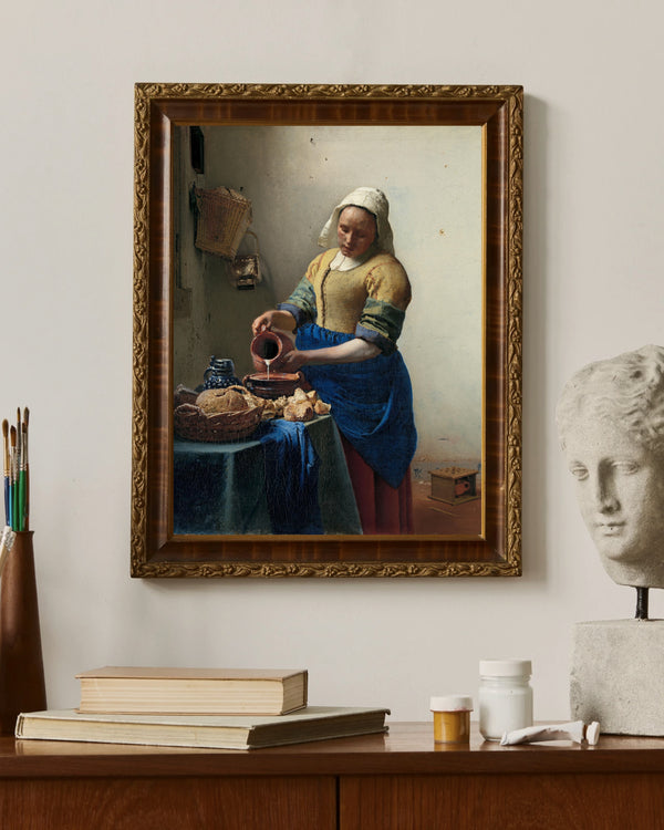 Johannes Vermeer - Sütçü Kız Çerçeve