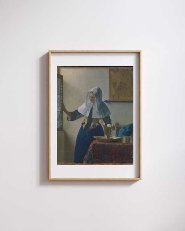Johannes Vermeer - Sürahi Tutan Genç Kadın Fine Art Baskı