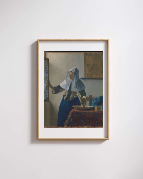 Johannes Vermeer - Sürahi Tutan Genç Kadın Fine Art Baskı