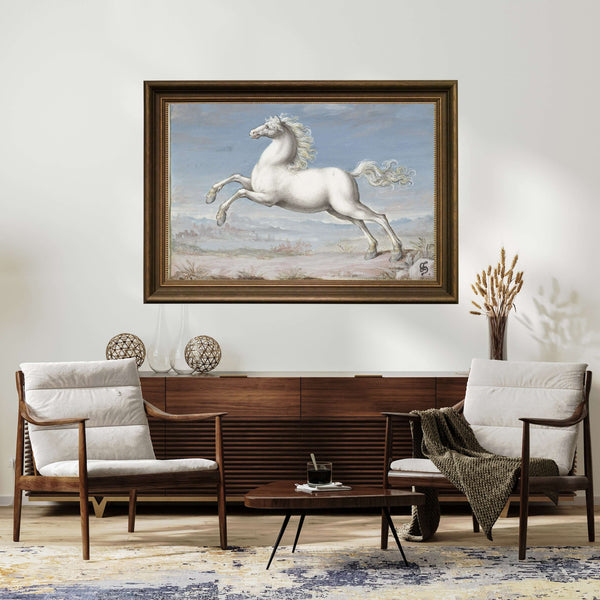 Joris Hoefnagel - Beyaz At Fine Art Baskı