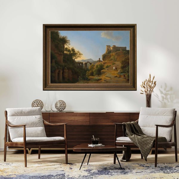 Josephus Augustus Knip - Uzaktan Ischia Adası ile Napoli Körfezi Çerçeve