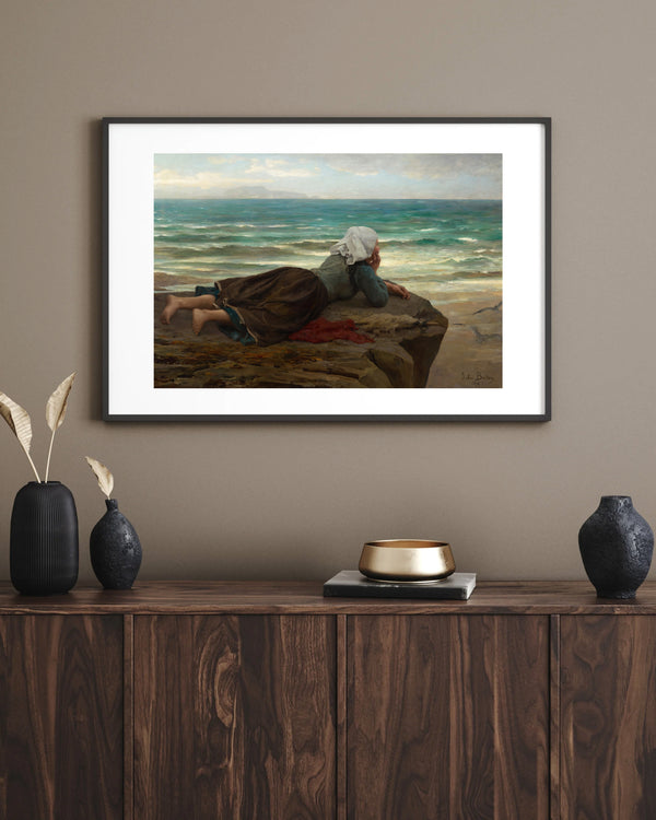 Jules Breton - Kayalık (La Falaise) Çerçeve