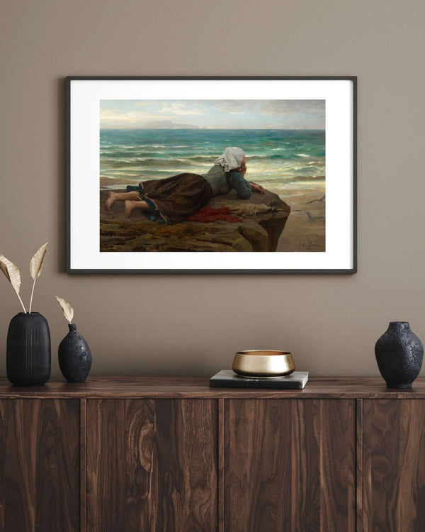 Jules Breton - Kayalık (La Falaise) Çerçeve