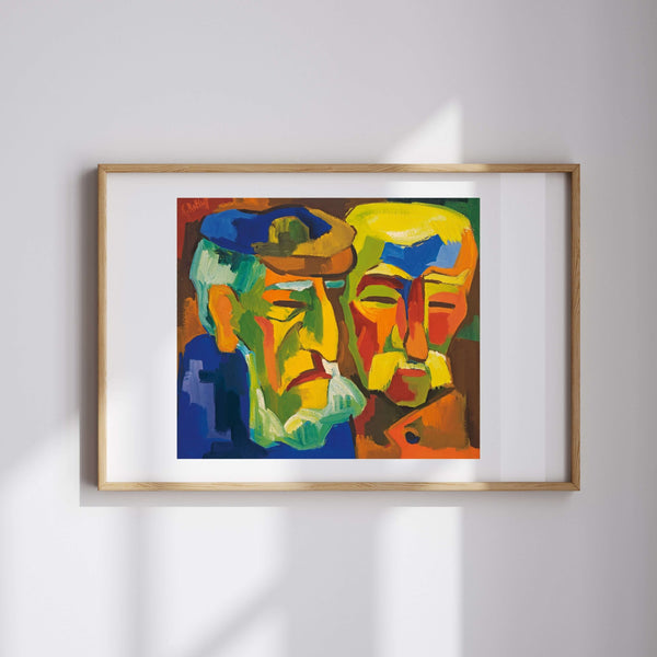 Karl Schmidt-Rottluff - Pomeranyalı Çiftçiler Fine Art Baskı