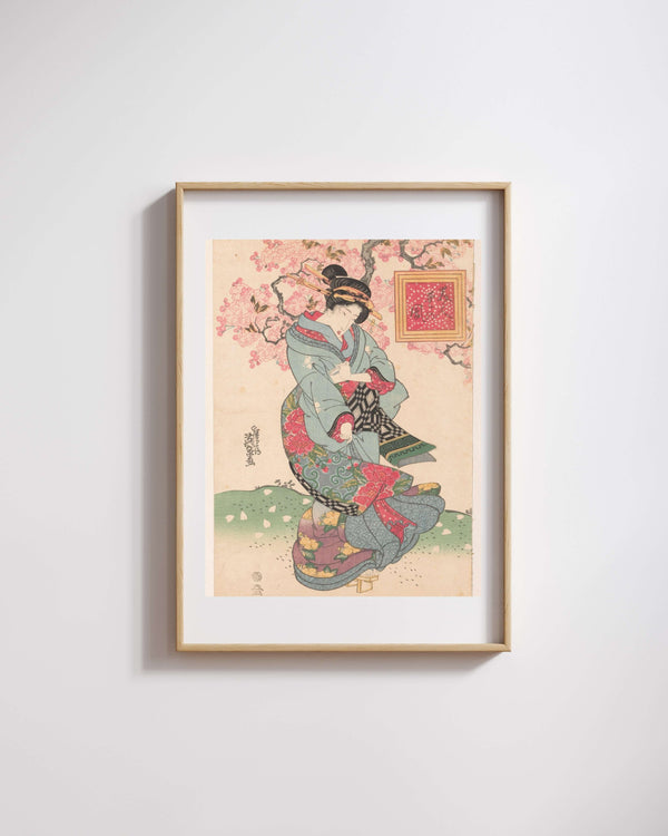 Keisai Eisen - Bahar Fırtınasında Güzeller fine art baskı