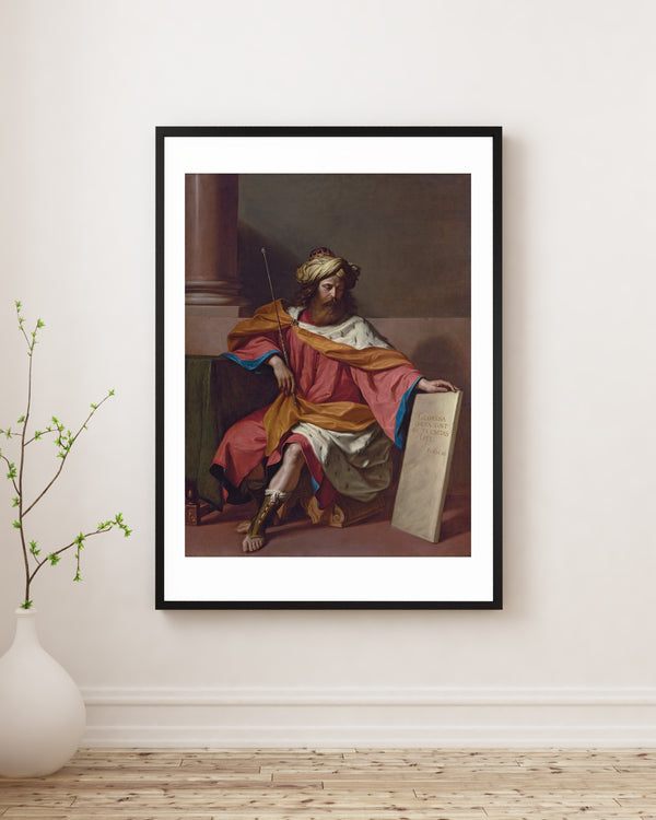 Giovanni Francesco Barbieri - Kral Davut fine art baskı