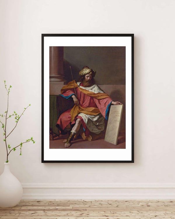 Giovanni Francesco Barbieri - Kral Davut fine art baskı