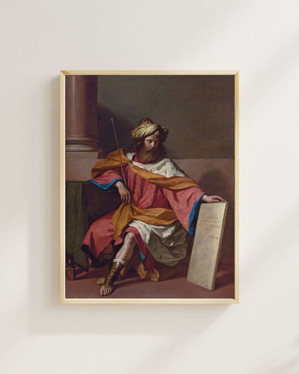 Giovanni Francesco Barbieri - Kral Davut fine art baskı
