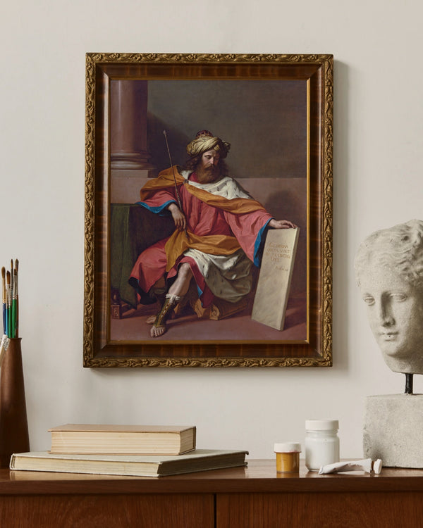 Giovanni Francesco Barbieri - Kral Davut fine art baskı